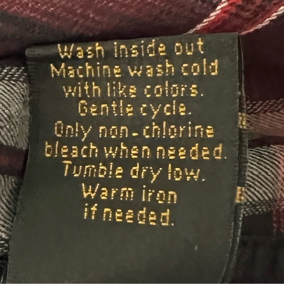 HELIX Western Red Black Plaid Long Sleeve Button Down Men's Shirt Size L - Picture 16 of 16